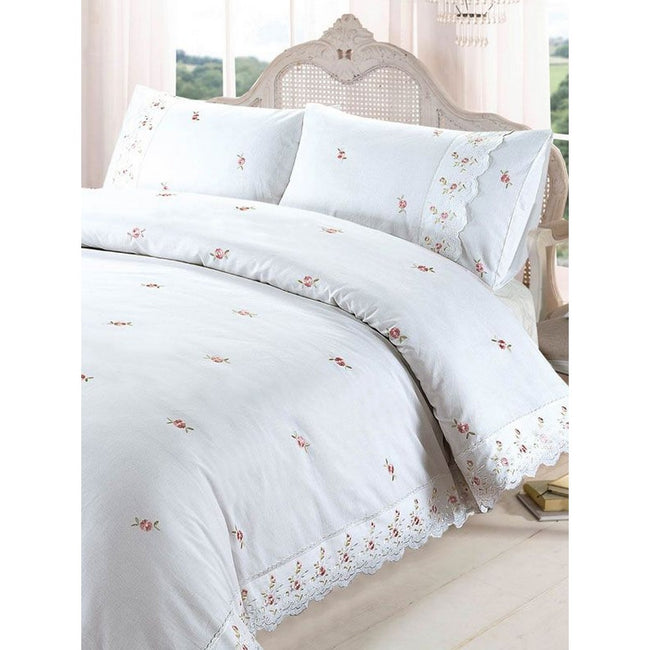 White-Pink - Front - Rapport Sophie Floral Duvet Set