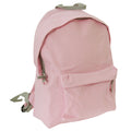 Classic Pink-Light Grey - Front - Bagbase Junior Fashion Backpack - Rucksack (14 Liters)