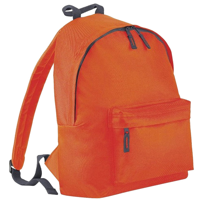 Orange-Graphite Grey - Front - Bagbase Junior Fashion Backpack - Rucksack (14 Liters)