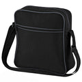 Black-White - Front - Bagbase Retro Flight - Travel Bag (1.8 Gallons)