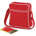 Classic Red-White - Back - Bagbase Retro Flight - Travel Bag (1.8 Gallons)