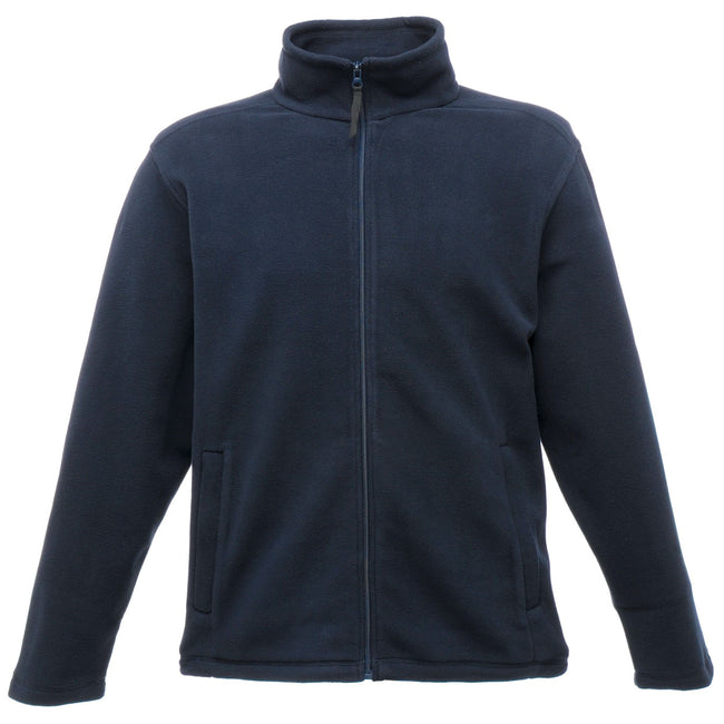 Dark Navy - Front - Regatta Mens Plain Micro Fleece Full Zip Jacket (Layer Lite)