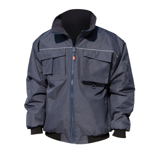 Navy Blue - Front - Result Mens Workguard Sabre Pilot Work Jacket