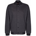 Charcoal-Black - Side - FDM Unisex Campus Varsity Jacket