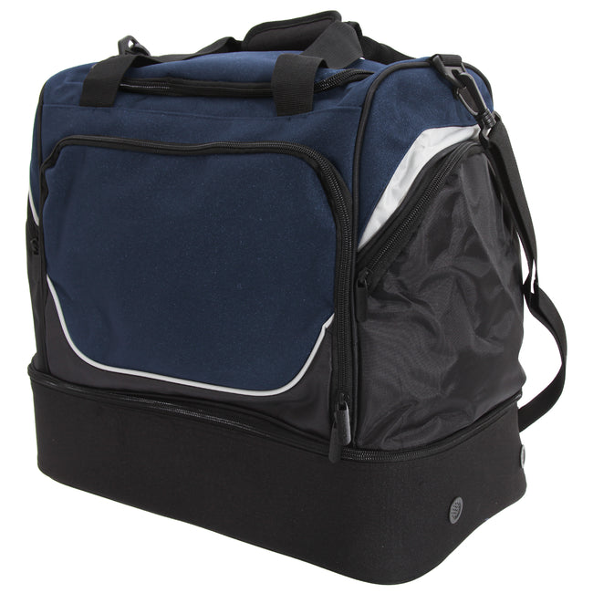 French Navy-Black-White - Front - Quadra Pro Team Hardbase Holdall (40 Liters)