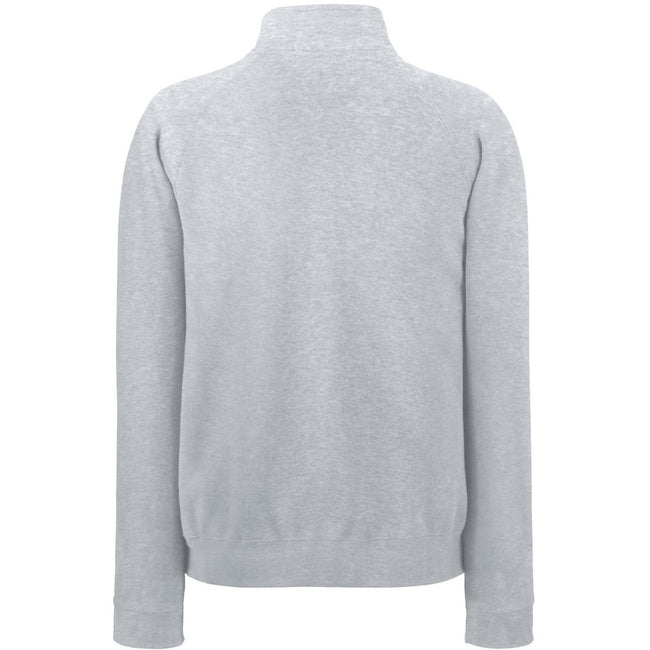 Heather Grey - Back - Fruit Of The Loom Mens Sweat Jacket