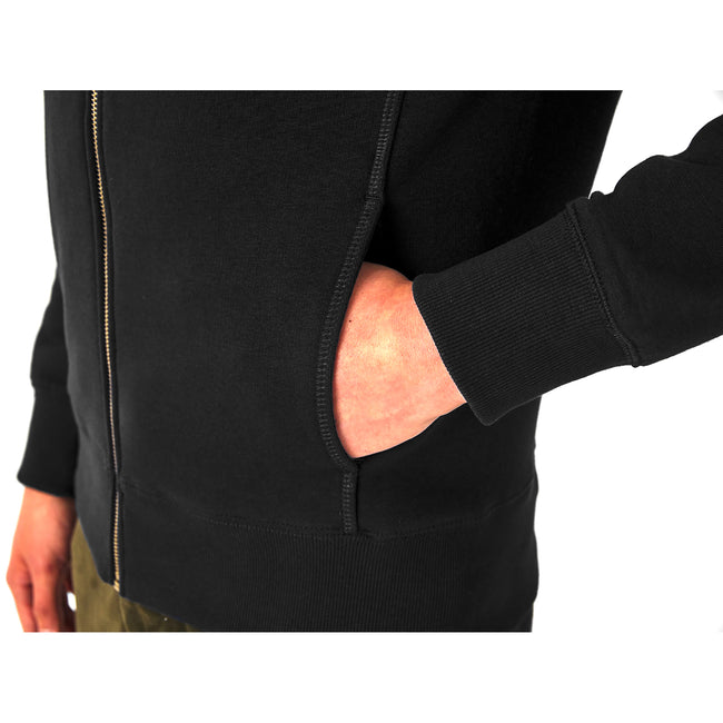 Black - Side - B&C Mens Spider Full Zip Sweatshirt