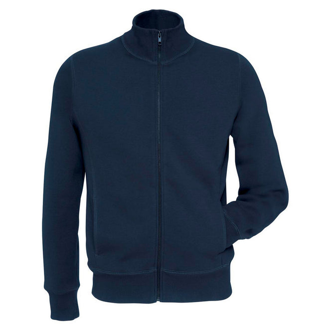 Navy Blue - Front - B&C Mens Spider Full Zip Sweatshirt