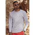Gray Marl - Side - Mens Value Long Sleeve Casual T-Shirt