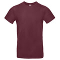 Burgundy - Front - B&C Mens E190 Tee