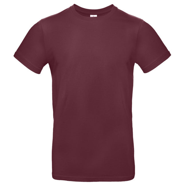 Burgundy - Front - B&C Mens E190 Tee