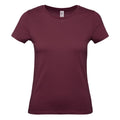 Burgundy - Front - B&C Womens-Ladies E150 Tee