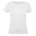 White - Front - B&C Womens-Ladies E150 Tee
