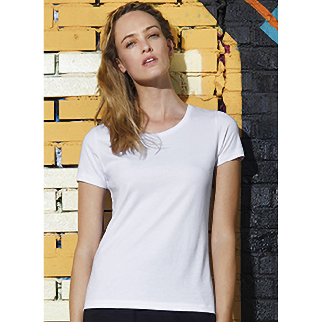 White - Side - B&C Womens-Ladies Inspire Plus Tee