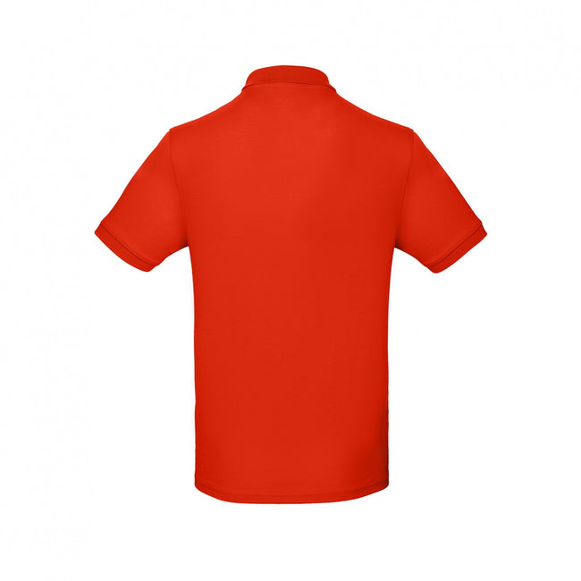 Flame Red - Side - B&C Mens Inspire Polo