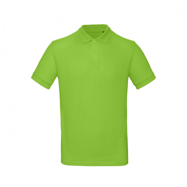 Orchid Green - Back - B&C Mens Inspire Polo