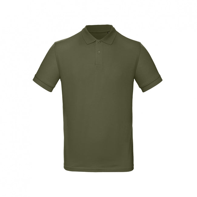 Army Khaki - Back - B&C Mens Inspire Polo