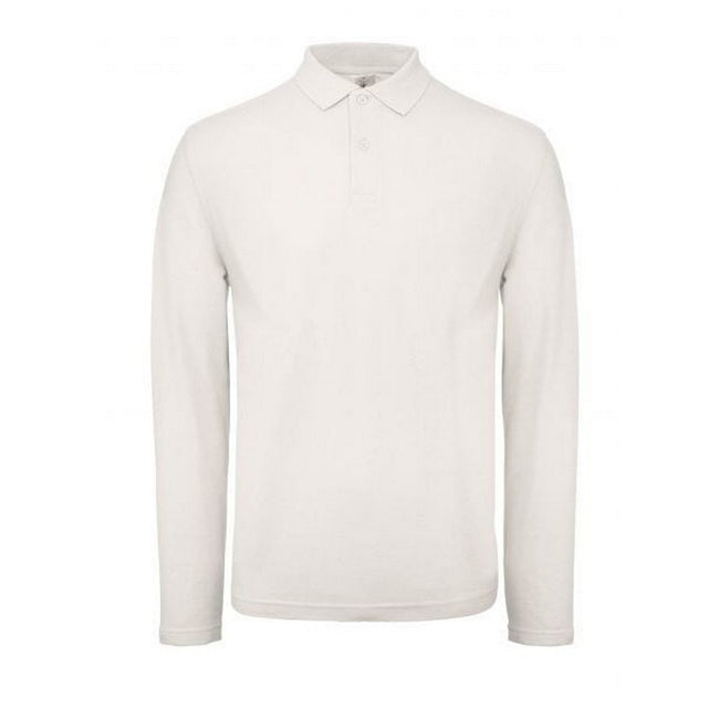 Snow - Front - B&C ID.001 Mens Long Sleeve Polo