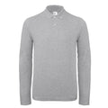 Taupe Gray - Front - B&C ID.001 Mens Long Sleeve Polo