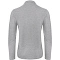 Taupe Gray - Back - B&C ID.001 Mens Long Sleeve Polo