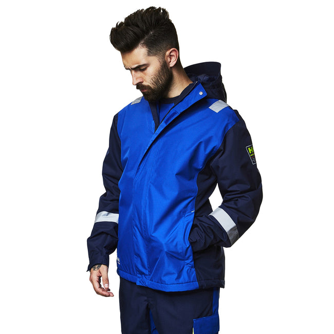 Egyptian Blue-Evening Blue - Side - Helly Hansen Mens Aker Winter Jacket