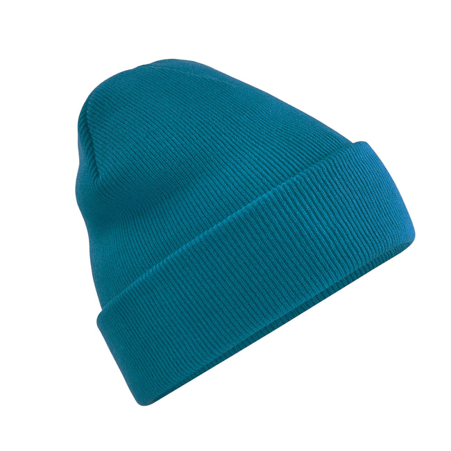 Teal Blue - Front - Beechfield® Unisex Adults Original Cuffed Beanie