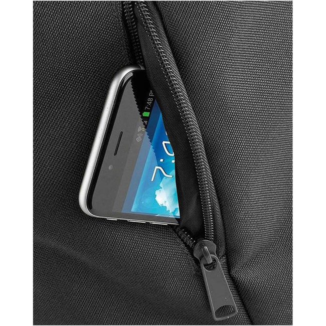 Black - Side - Bagbase Original Drawstring Backpack