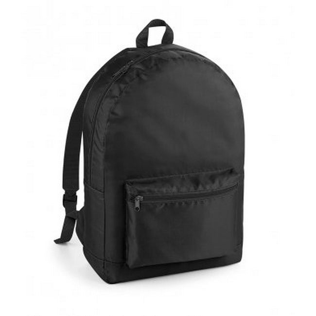 Black-Black - Front - Bagbase Packaway Backpack
