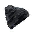 Midnight Camo - Front - Beechfield® Unisex Adults Camo Cuffed Beanie