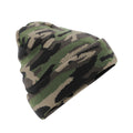 Jungle Camo - Front - Beechfield® Unisex Adults Camo Cuffed Beanie