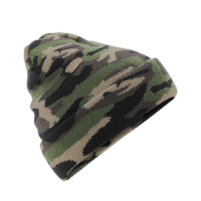Jungle Camo - Front - Beechfield® Unisex Adults Camo Cuffed Beanie