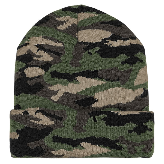 Jungle Camo - Back - Beechfield® Unisex Adults Camo Cuffed Beanie