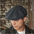 Charcoal Marl - Back - Beechfield® Melton Wool Baker Boy Cap