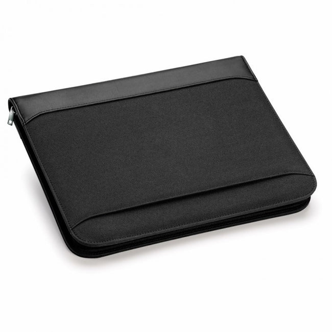 Black - Front - Quadra Burbank Zipper Folio (Pack of 2)