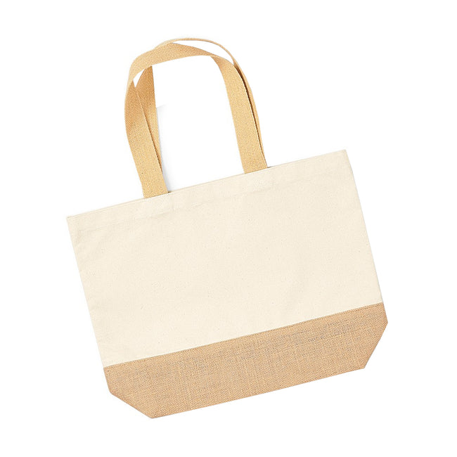 Natural - Back - Westford Mill Jute Base Canvas Tote