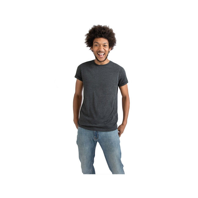Charcoal Gray Melange - Front - Mantis Mens Troll Sleeve Tee
