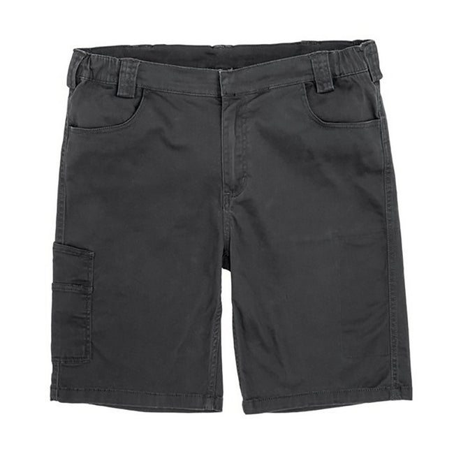 Black - Front - Result Mens Workguard Slim Chino Shorts