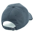 Graphite Gray-Black - Back - Beechfield Adults Unisex Authentic 5 Panel Piped Peak Cap