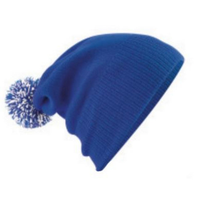 Bright Royal-White - Back - Beechfield Adults Unisex Snowstar Beanie