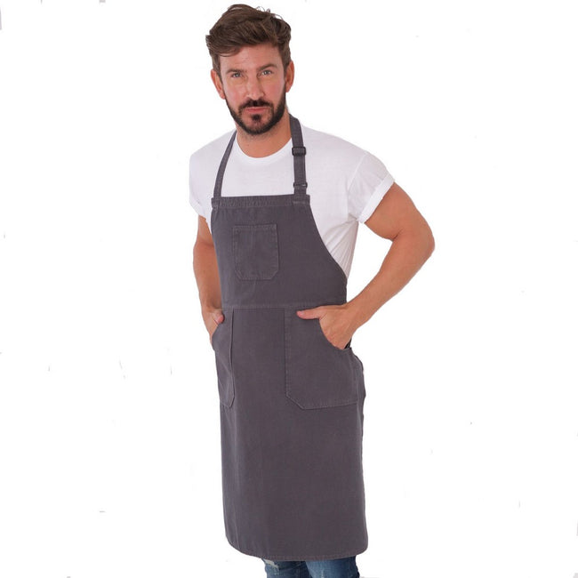 Storm Gray - Front - Dennys Originals Bib Apron