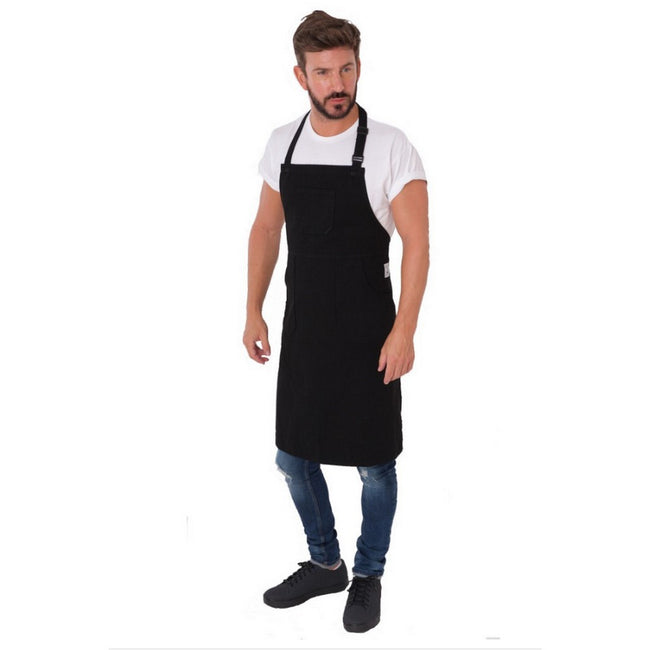 Black - Front - Dennys Originals Bib Apron