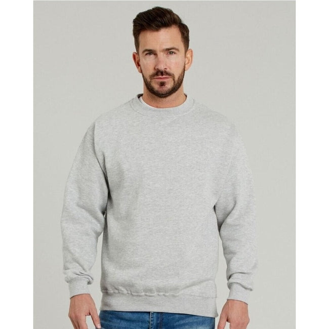 Gray Heather - Back - Ultimate Adults Unisex 50-50 Sweatshirt