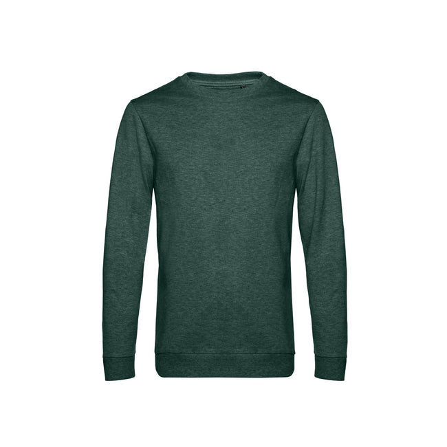 Heather Dark Graen - Front - B&C Mens Set In Sweatshirt