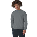 Heather Mid Gray - Back - B&C Mens Set In Sweatshirt