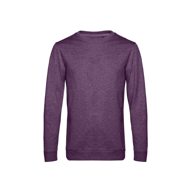 Heather Purple - Front - B&C Mens Set In Sweatshirt