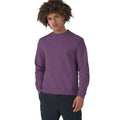 Heather Purple - Back - B&C Mens Set In Sweatshirt