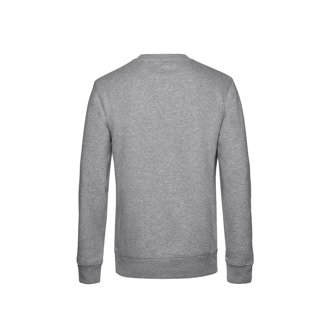 Heather Gray - Back - B&C Mens King Crew Neck Sweater