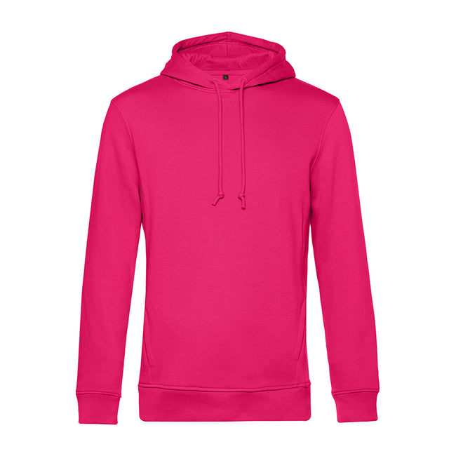 Magenta Pink - Front - B&C Mens Hooded Sweater