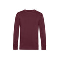 Burgundy - Front - B&C Mens Crew Neck Sweat