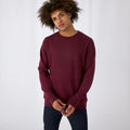 Burgundy - Back - B&C Mens Crew Neck Sweat